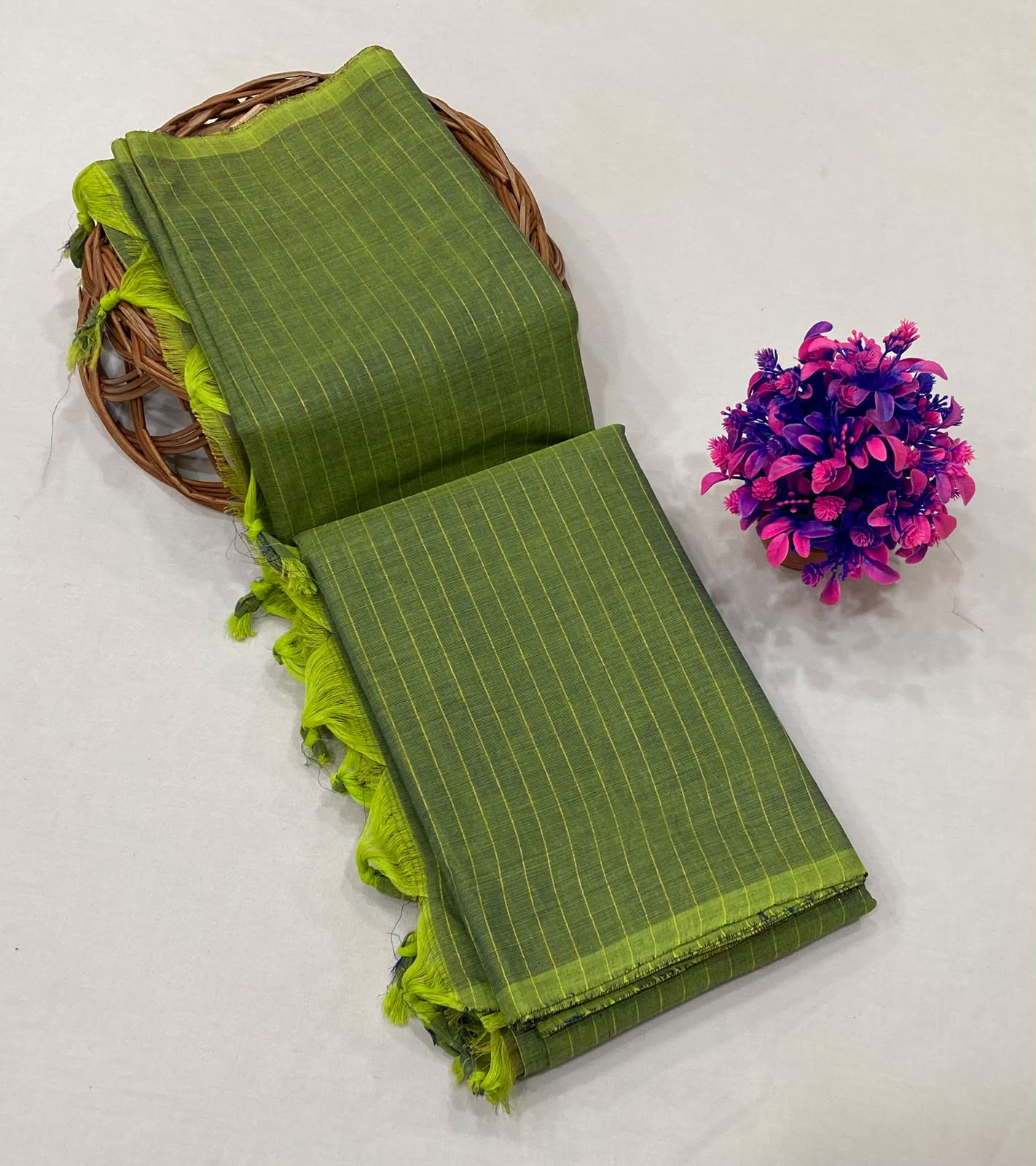 Traditional Pure Cotton Border Saree